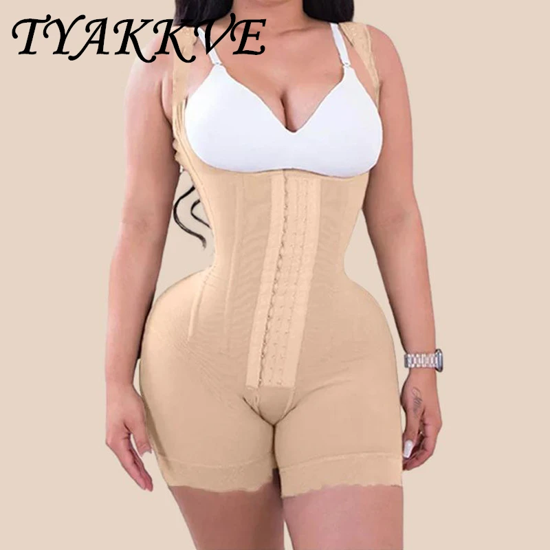 

TYAKKVE New Full Body Shaper High Compression Corset Slim Waist Trainer Tummy Belt Fajas Colombianas Sexy Lace Hems Fitness Wear