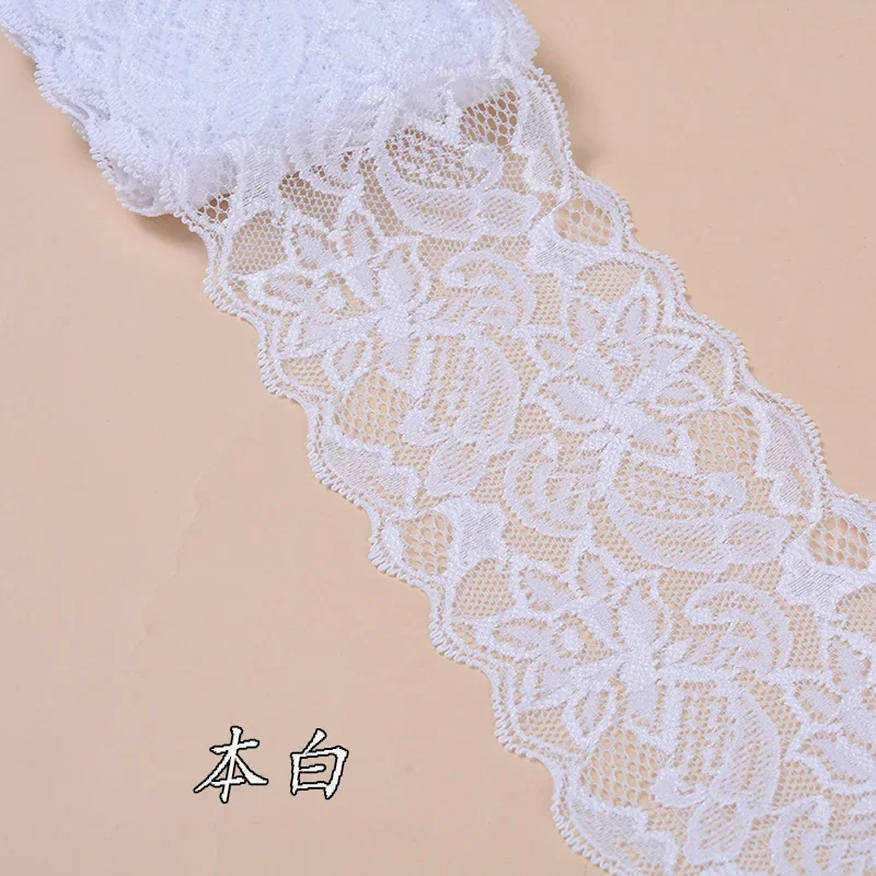 8cm Colorful Elastic Lace Ribbon DIY Handmade Crafts Material Hollow Out Floral Stretchy Lace Tape Home Garment Accessories