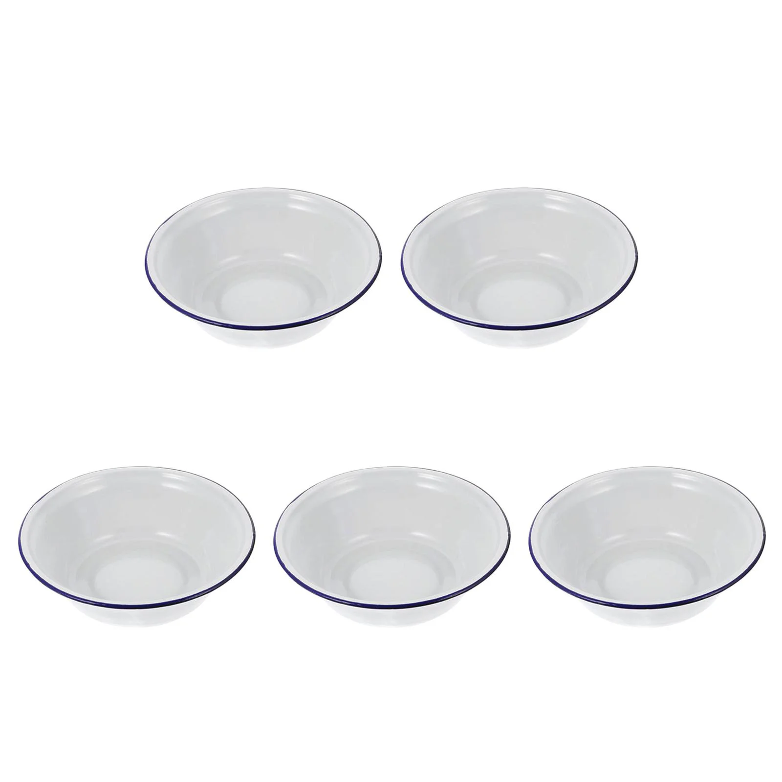 

5pcs Enamel Pie Dish For Baking Deep Enamel Baking Dish For Oven Vintage Enamel Mixing Bowl Enamel Roasting Tray Enamelware Baki