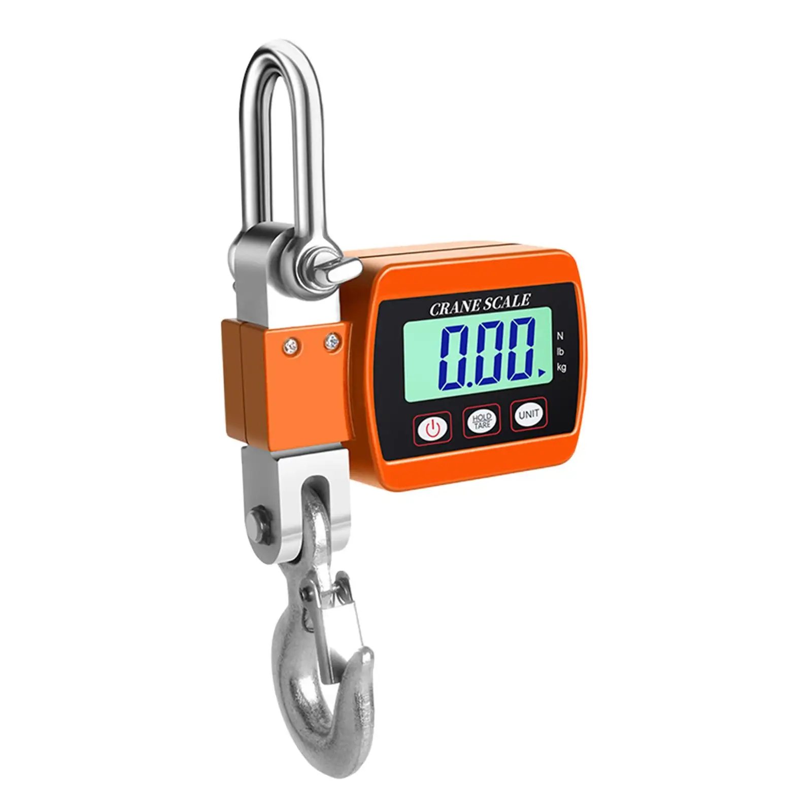 Electronic Hanging Crane Scale 0.05-500kg 3 Unit Change Large Fish Weight Scale Portable LCD Screen for Construction Sturdy