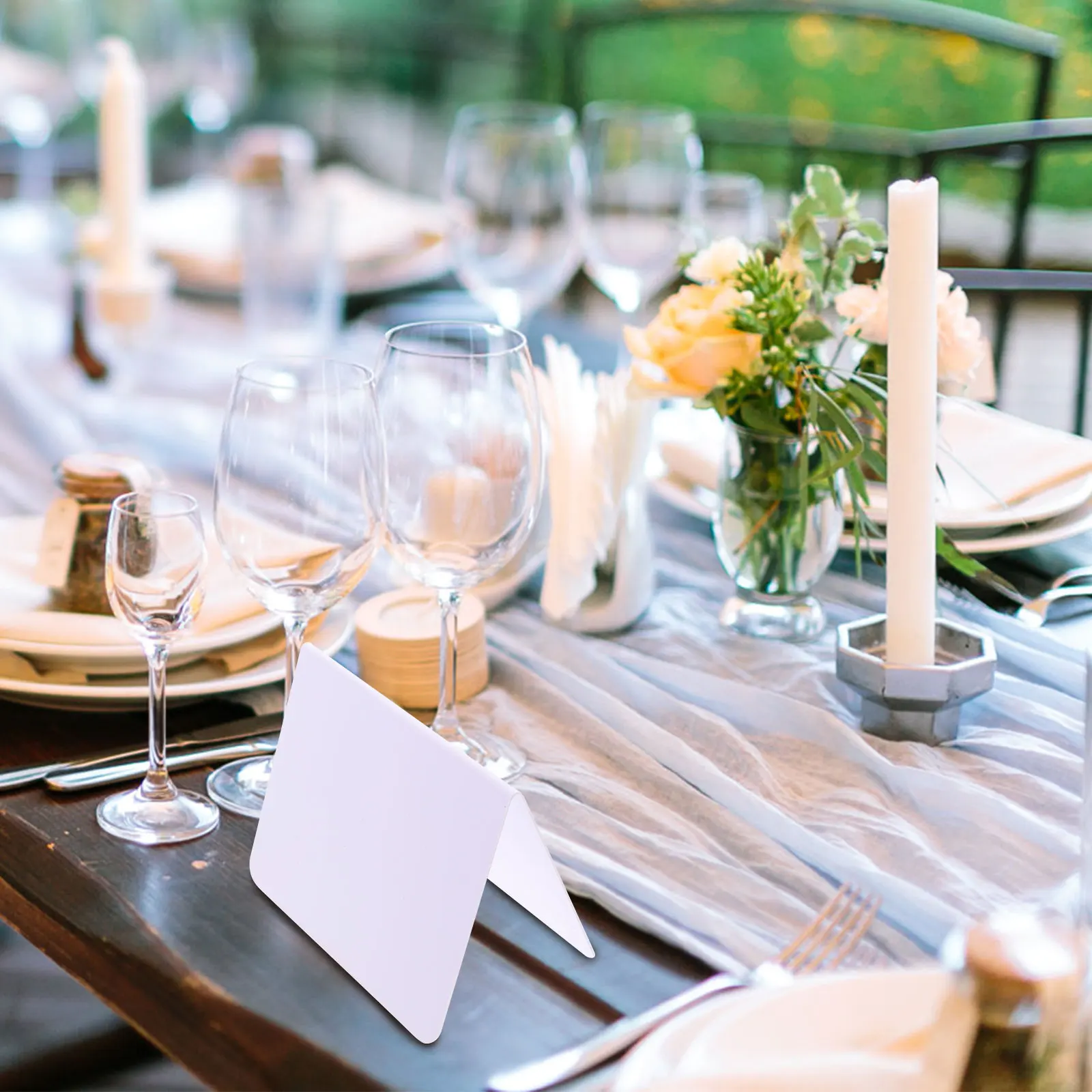 12 個のドライイレースボード小さな値札黒板看板メニューミニ卓上取り外し可能なラベル