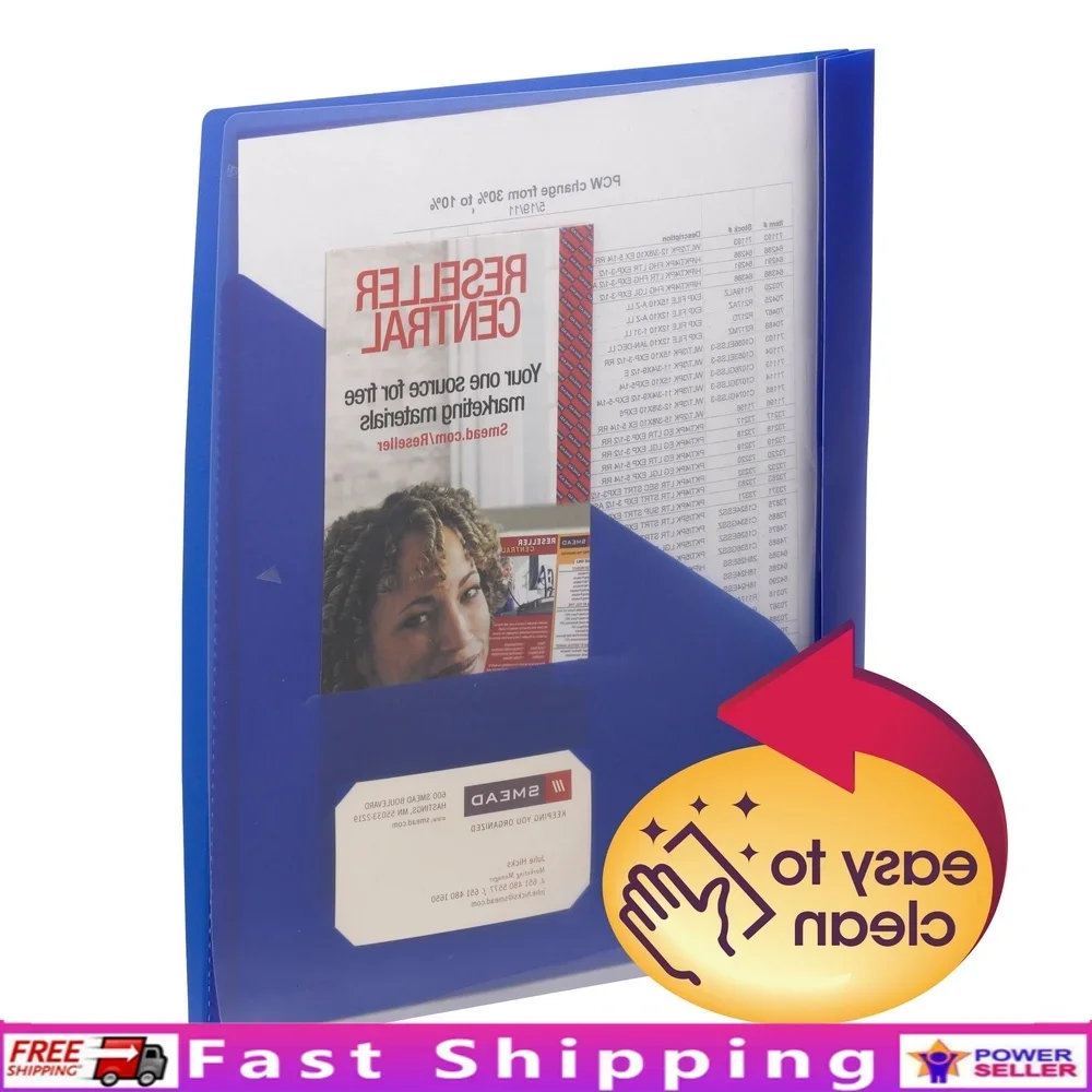 

Durable Polypropylene Report Cover with Metal Fasteners Slash Pocket Holds 25 Sheets Moisture Resistant Tear Proof Presentation