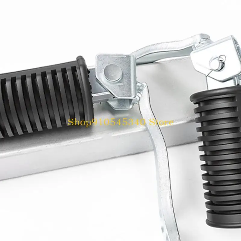 U2JA Ribbed Rubber Motorcycle Foot Rests with Left and Right Brackets