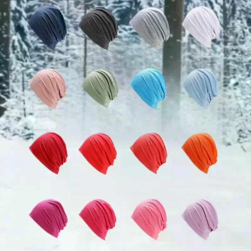 Cotton Slouchy Beanie Hip-Hop Soft Lightweight Running Beanie Adult Dwarf Hat Chemo Cap For Men Women Hip-Hop Sleep Cap Stretchy
