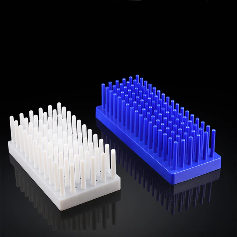 2pcs Lab 66/102column Plastic Column Type Thickening  Test Tube Rack Can Be Inverted Socket