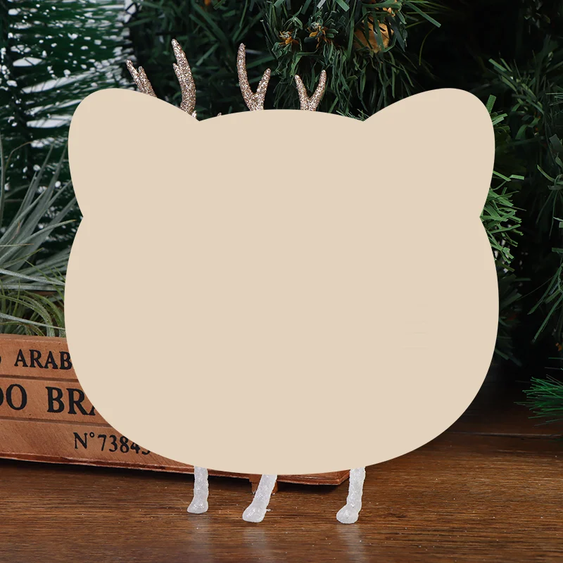 Plastic Crystal Flash Deer Christmas Forest Elk Dessert Table Decor Christmas tree Ornaments Home Kid Naviidad Gift Shop Displa