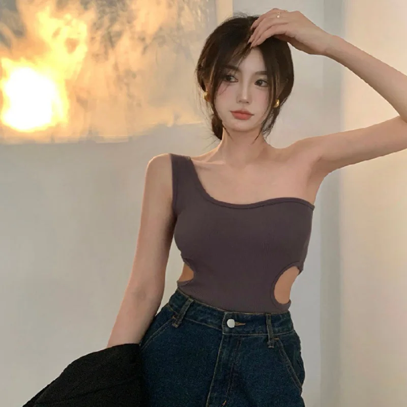 Hot Girl Sexy Waist Hollow-out Camisole Tube Top Anti-Exposure Beauty Back Outer Wear Wrapped Chest Seamless Inner Wear Goddess