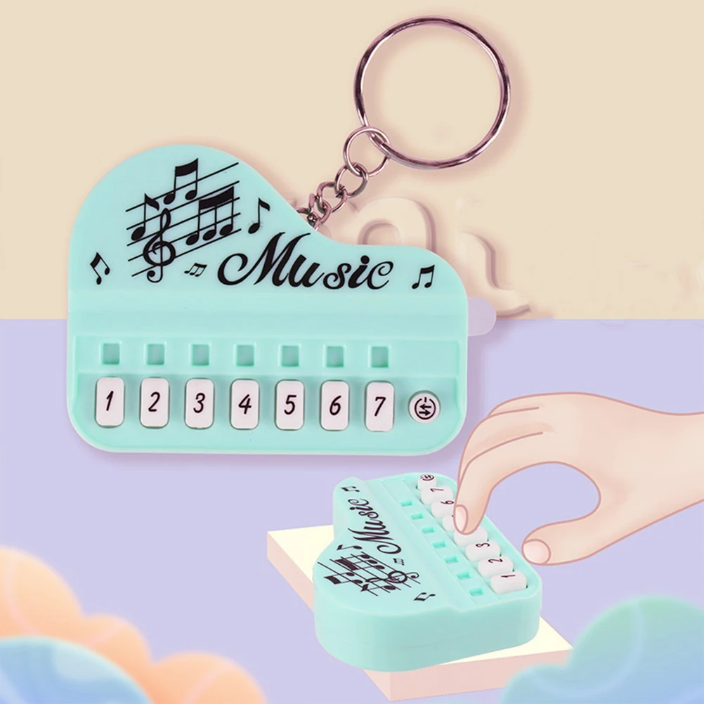 Piano Keyboard Keychain 1Pc Mini Electronic Musical Instrument Key Ring Portable Decorative Bag Pendant For Backpacks