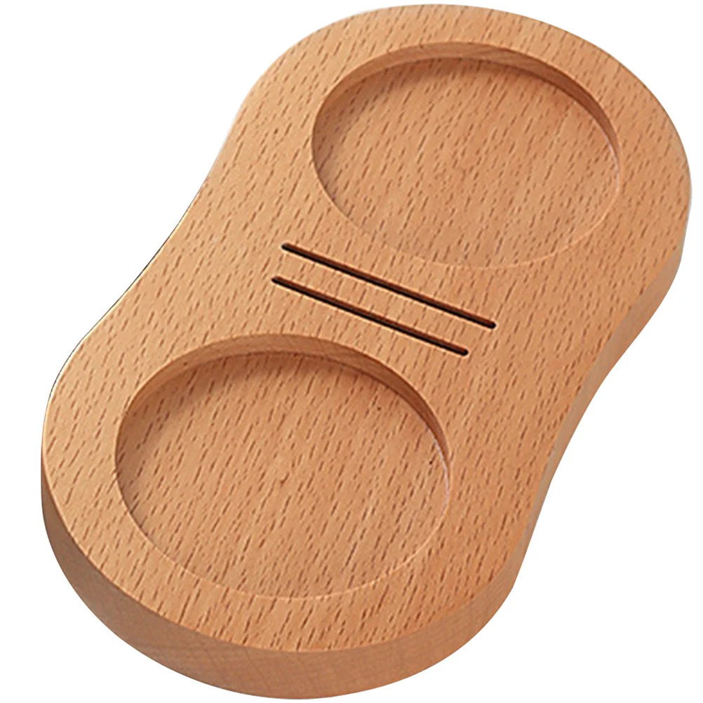 

Coffee Tamper Accessory Tamping Station Walnut Press Stand Desktop Holder Organizer