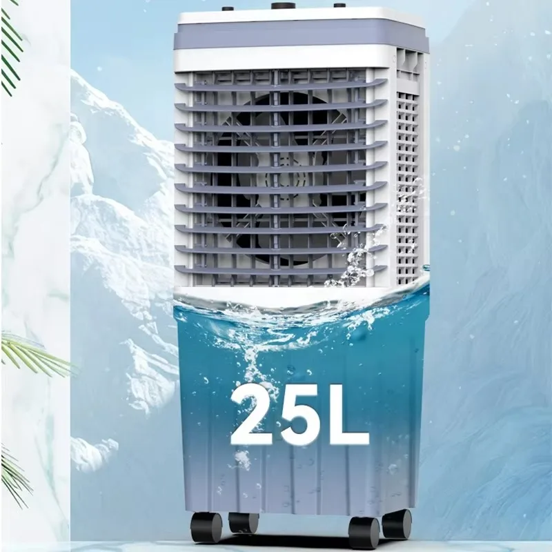 25L Industrial Cooling Fan Cooling Large Water-Cooled Air Conditioner Circulation Strong Wind Commercial Mobile Cooling Fan