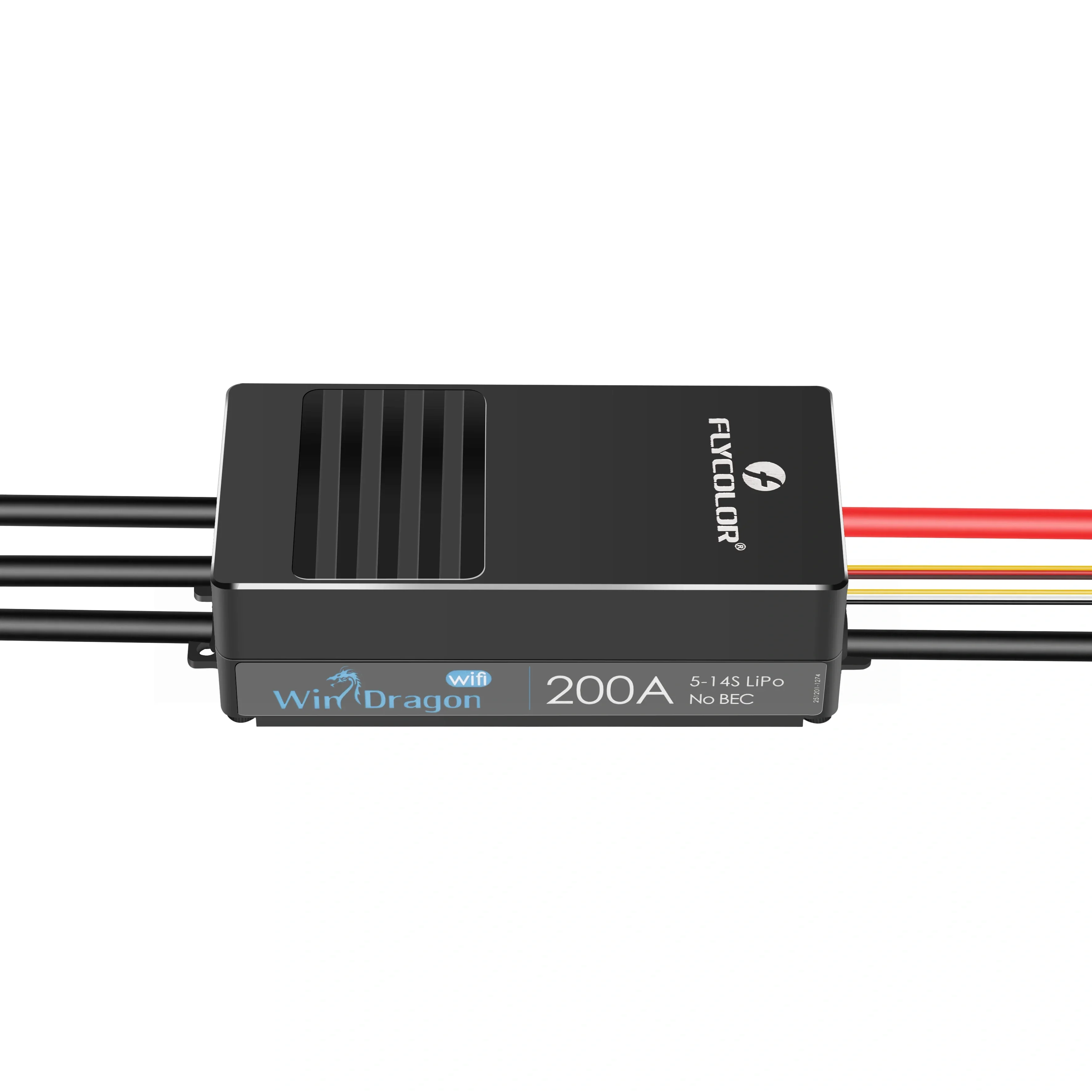 RoRusFlycolor Windragon 200A 5-14S Lipo No BEC Mobile App Programming Data Recording Fixed Wing 3D Back-propulsion Function