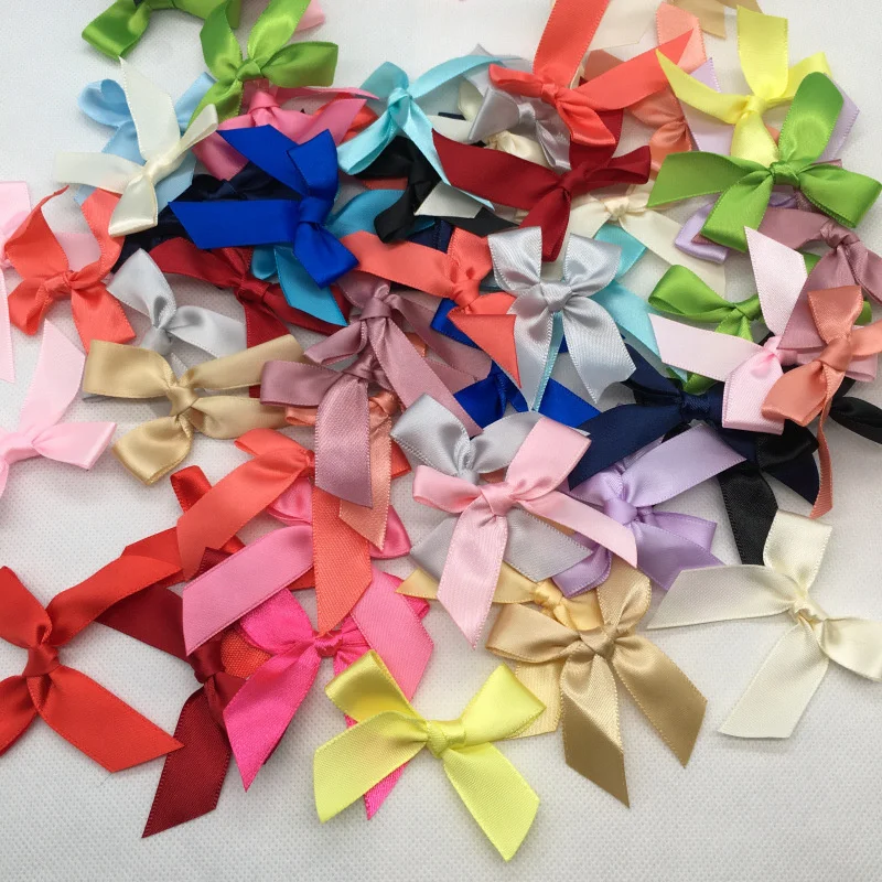 30pcs 55mm Satin Ribbon Bowknots DIY Wedding Christmas Clothes Party Decor Art Hair Accessories Gift Box Packing Materials Bows