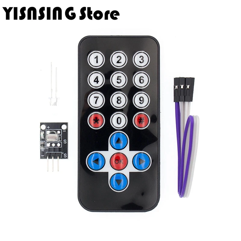 Infrared IR wireless remote control module kits DIY kit hx1838 for Raspberry Pi Arduino