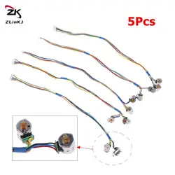 5Pcs/Set 8mm Micro Stepper Motor Small Electric 2-Phase 4-Wire Stepper Motor Precision with Copper Gear Connecting Wire