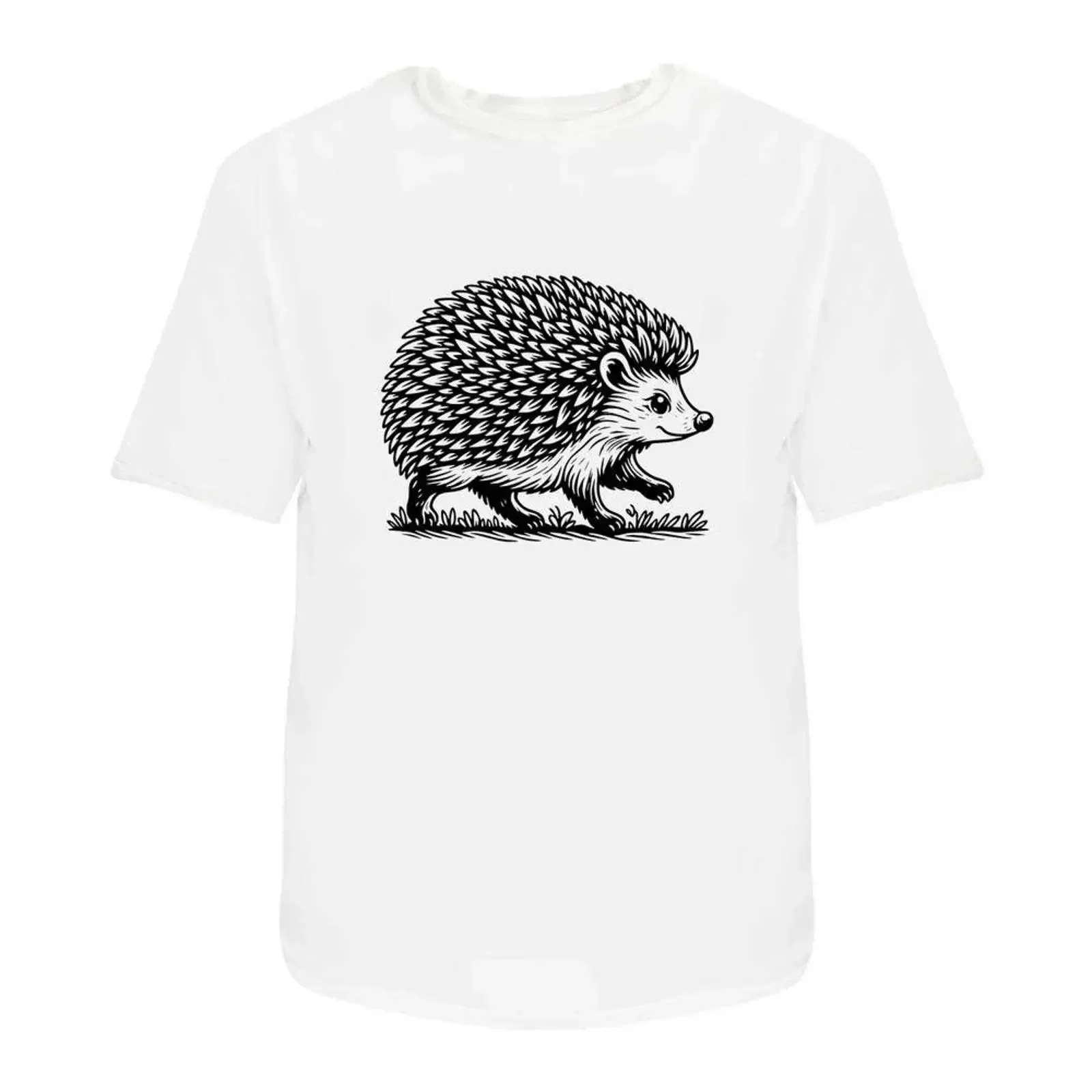 'Cute Hedgehog Walking' T Shirt 100 Cotton S XXL TA055016 vintage Washed graphic Stylish Unisex designer clothes fashion Soft