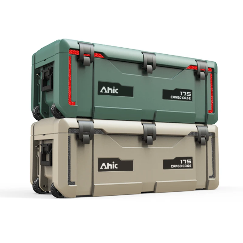 STLFWholesale 110L LLDPE سقف السيارة الأمتعة SUV حامل سقفي التخييم التخصص صندوق تخزين صندوق البضائع #4