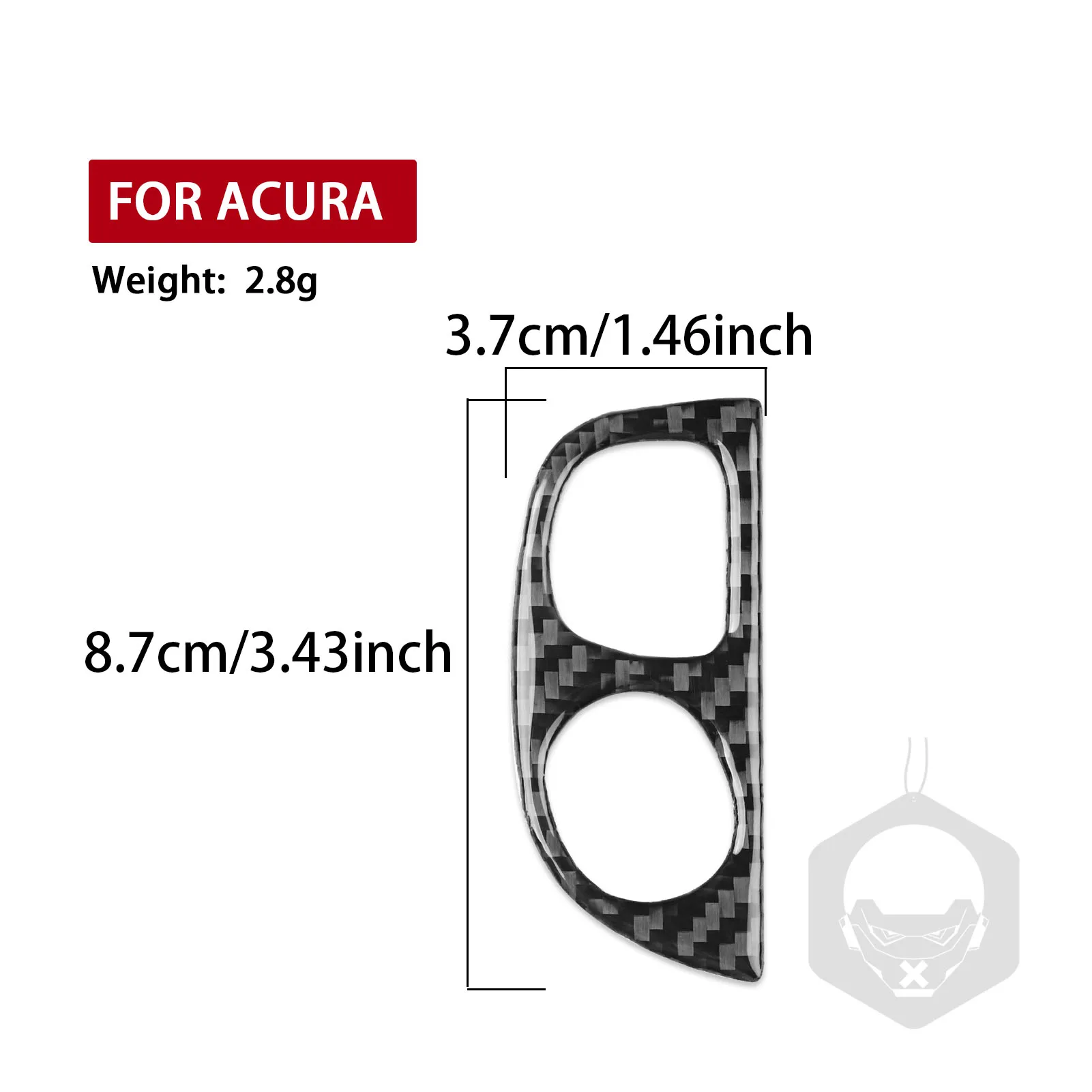 

For Honda Acura TLX 2015—2020 Car Accessories Carbon Fiber Interior Copilot Storage Box Handle Panel Cover Trim Modified Sticker