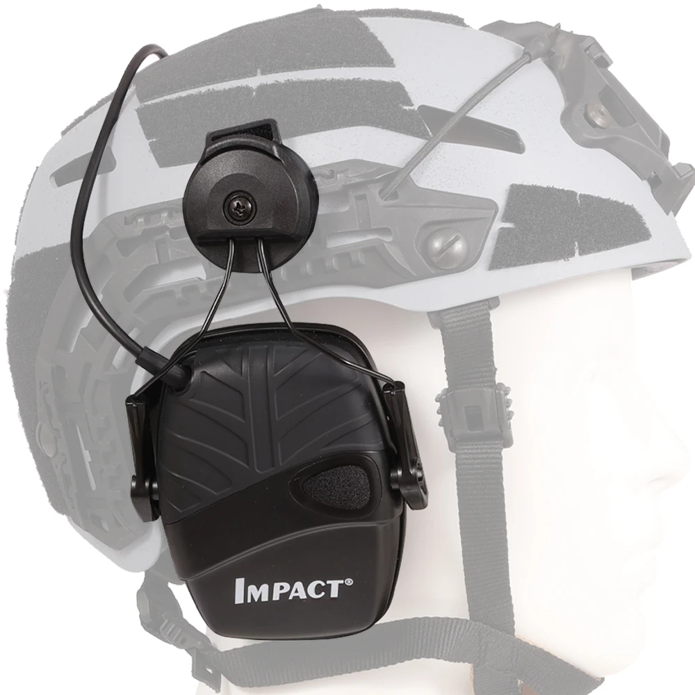 Electronic Shooting Headset Helmet Mounted Version Hunting Pickup and Noise Reduction Tactical Headset Hearing Protection Earmuf