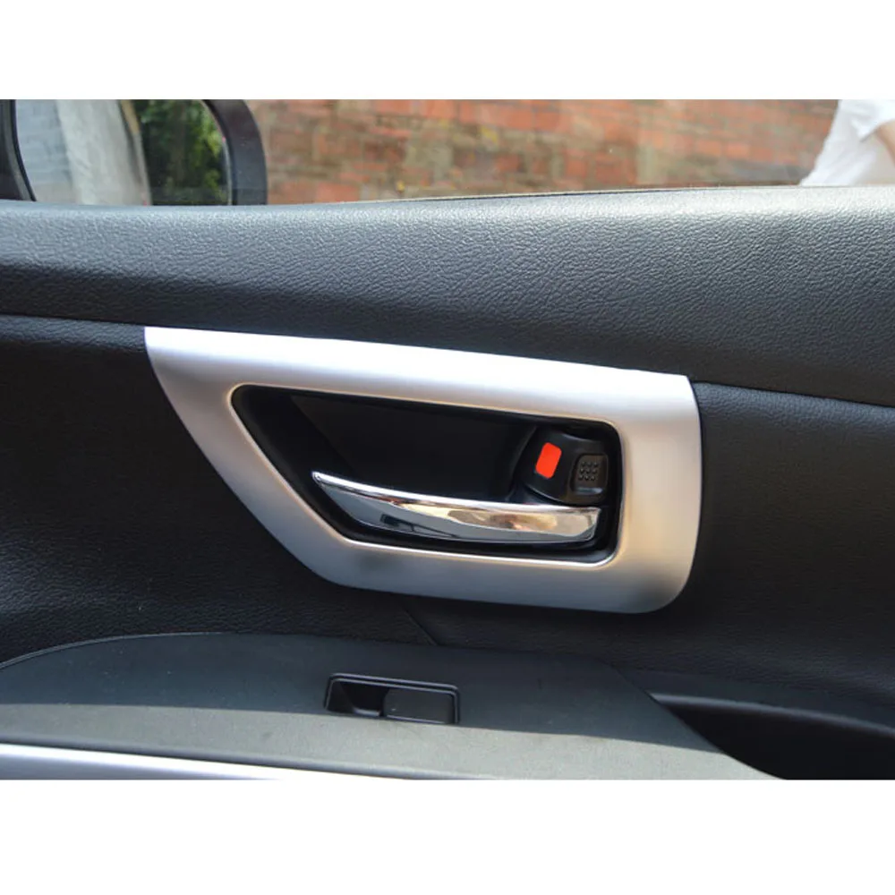 For Suzuki S-cross Scross SX4 2014 2015 2016 2017 Car Sticker Trim ABS Plastic Door Inner Armrest Handle Bowl Trim Frame Stick
