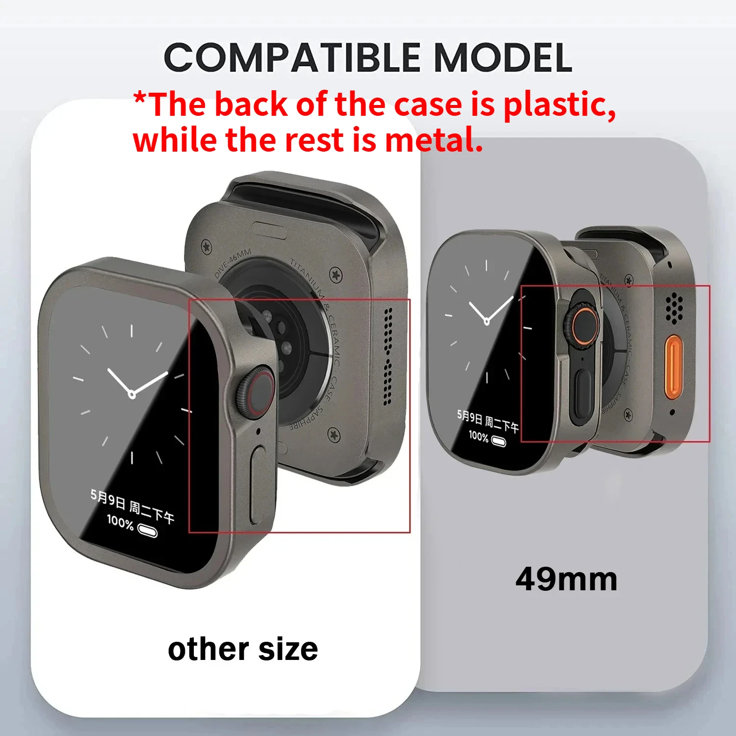 애플 워치 방수 케이스+실리콘 밴드 울트라 3/2 49mm 46mm 45mm 44 42 합금+PC 커버 스포츠 팔찌 아이워치 S11 10 9 8 SE3
