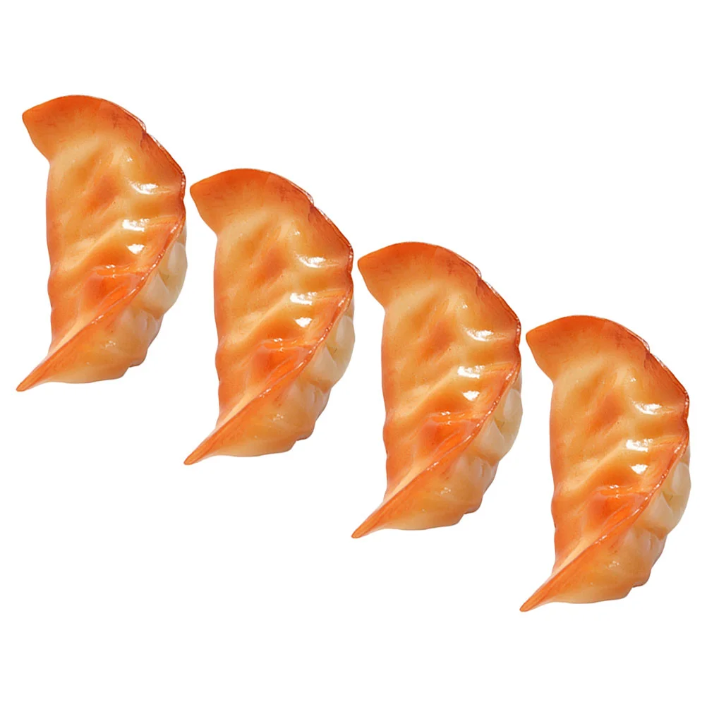 4 Pcs Simulation Dumpling Model Kitchen Food Ornament Fake Adornment Realistic Dumplings Toy