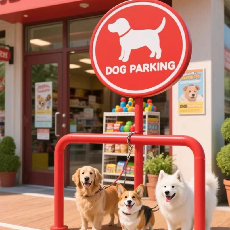 

Pet shop dog position outdoor combination milk tea coffee shop outer fence flower stand commercial street square partition