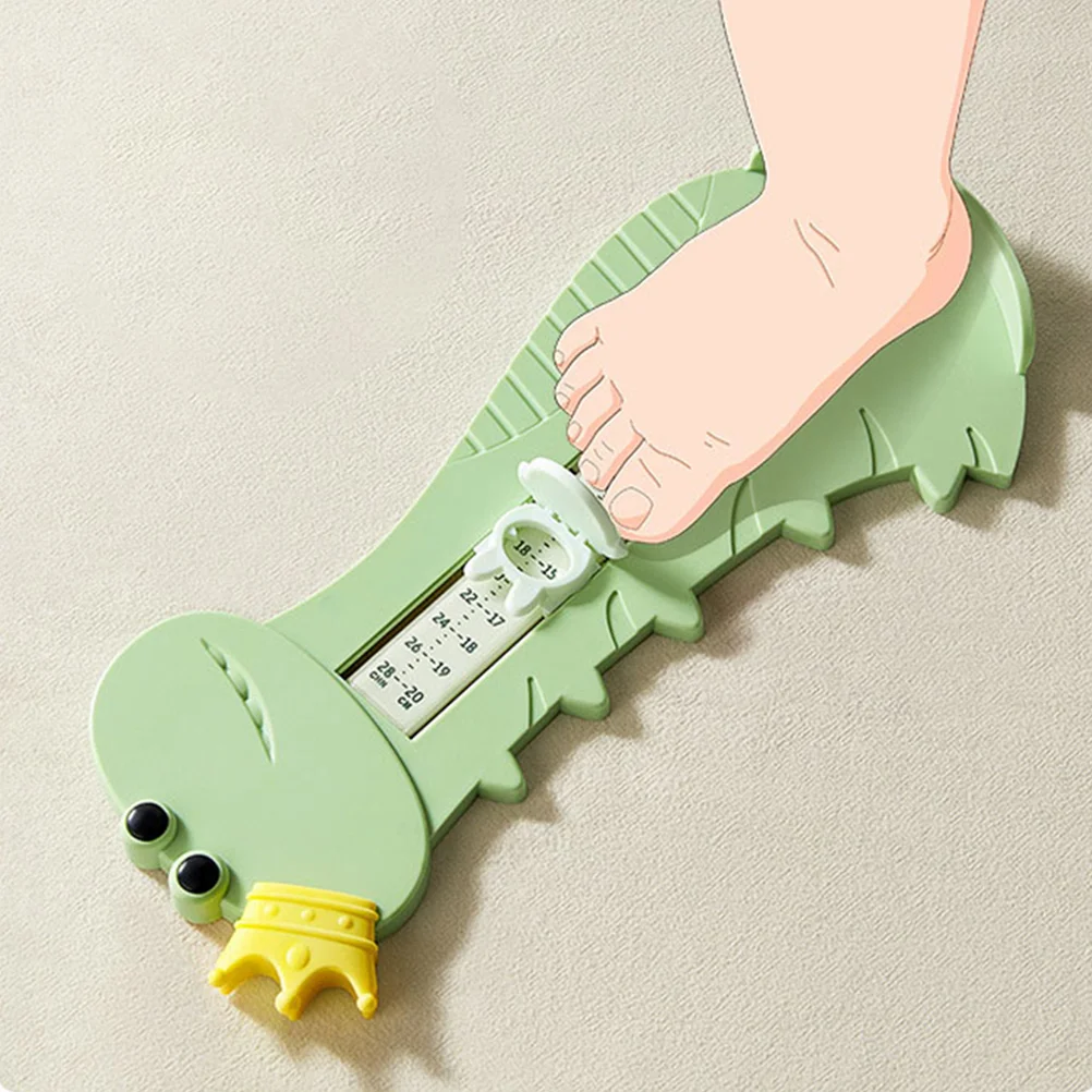 Shoe Measuring Tool Children's Foot Device Feet Ruler Instrument Light Green Tpe with Size Chart