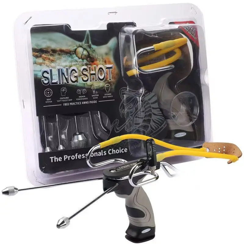 Sagittarius slingshot with stabilizer, outdoor slingshot, no need to tie slingshot frame, 3070 single strand large rubber band