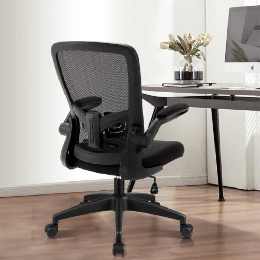 

Office Chair - Ergonomic Desk Chair with Swivel Lumbar Support and Flip up Arms