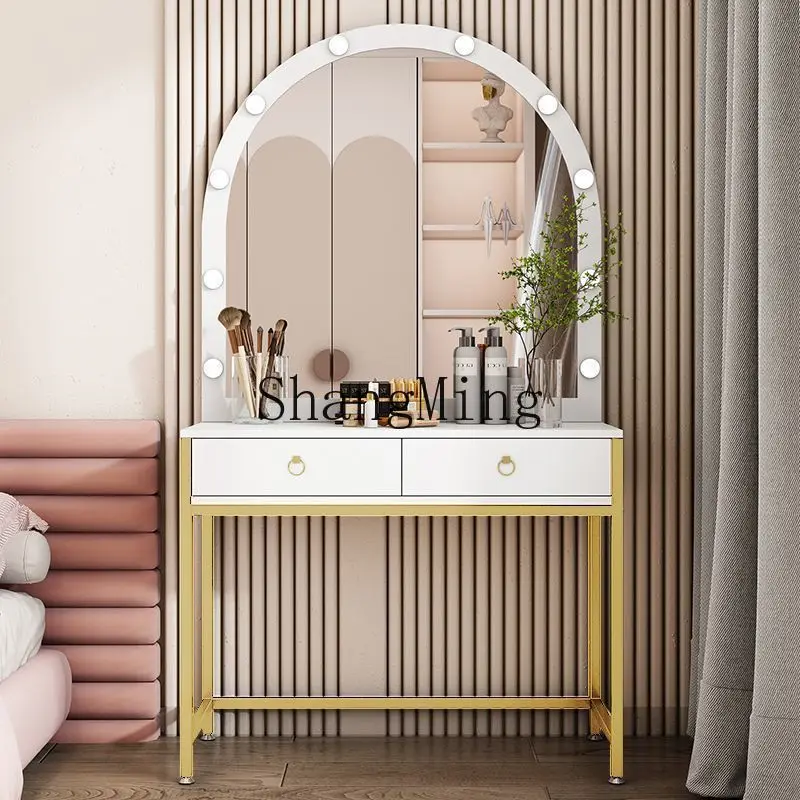 

CL Studio Vanity Table Bedroom Makeup Table Small Apartment Simple Dressing Professional Beauty Salon Rotating