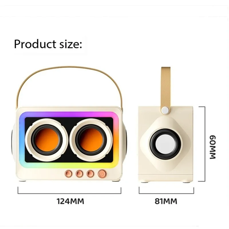 Outdoor Portable Bluetooth Speaker Wireless Mini Home High Sound Quality Flowing and colorful RGB Subwoofer Caixa De Som