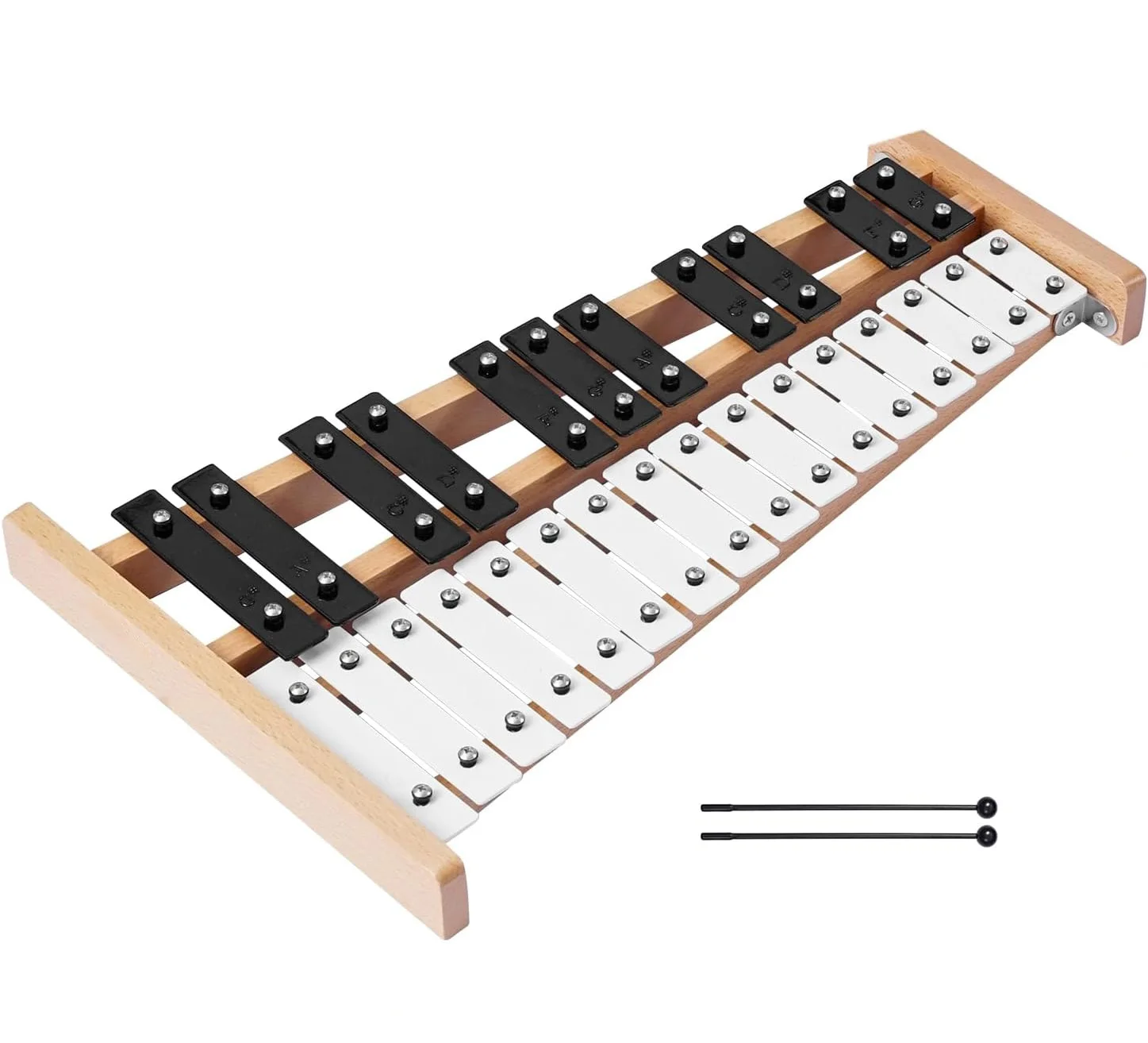 Glockenspiel Xylophone, 27 Notes,Professional Xylophone Percussion Instrument,with Metal Keys,for Adults and Kids Music Teaching