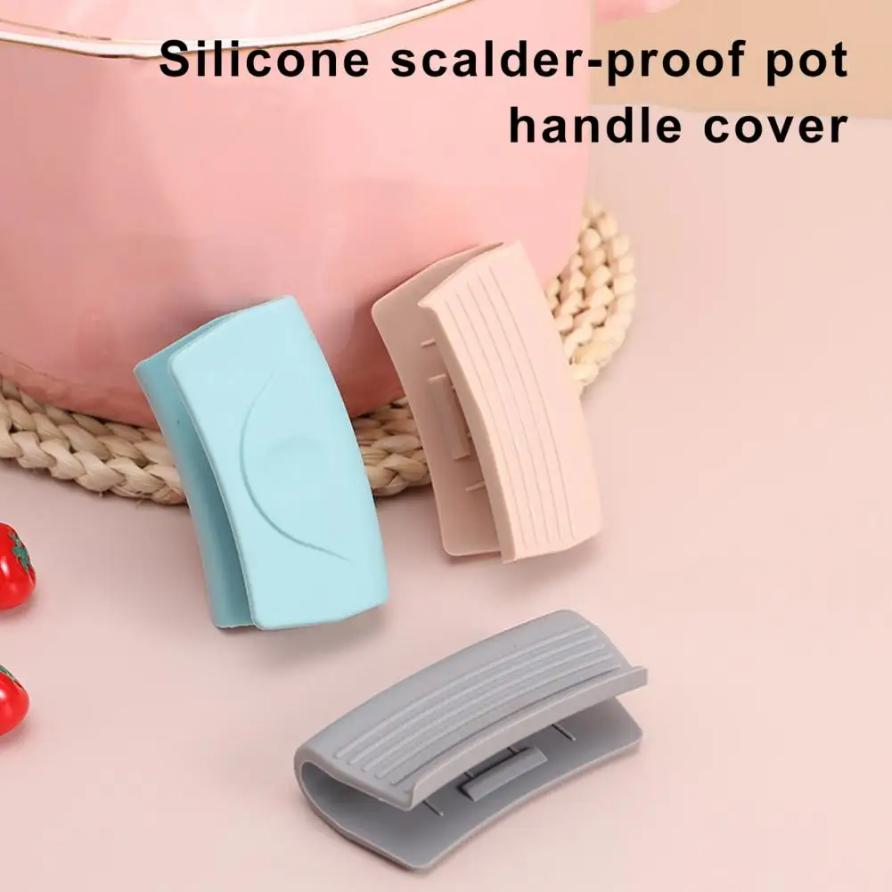 1 Pair 7.5cm Oven Mitts Silicone Pot Holders Heat Resistant Cooking Pinch Mitts Potholder For Cast Iron Pots Kitchen Accessories