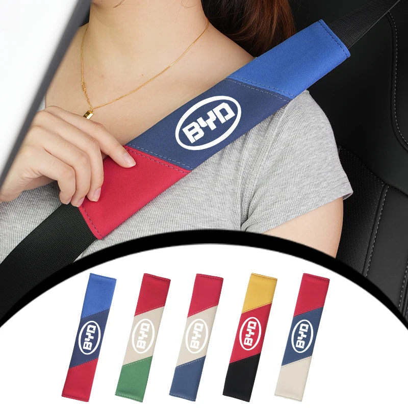 Car Seatbelt Shoulder Cover Safety Belt Shoulder Protector Pad Cars Interiors For BYD M6 G3 G5 T3 13 F3 F0 S6 S7 E5 E6 Tang Song
