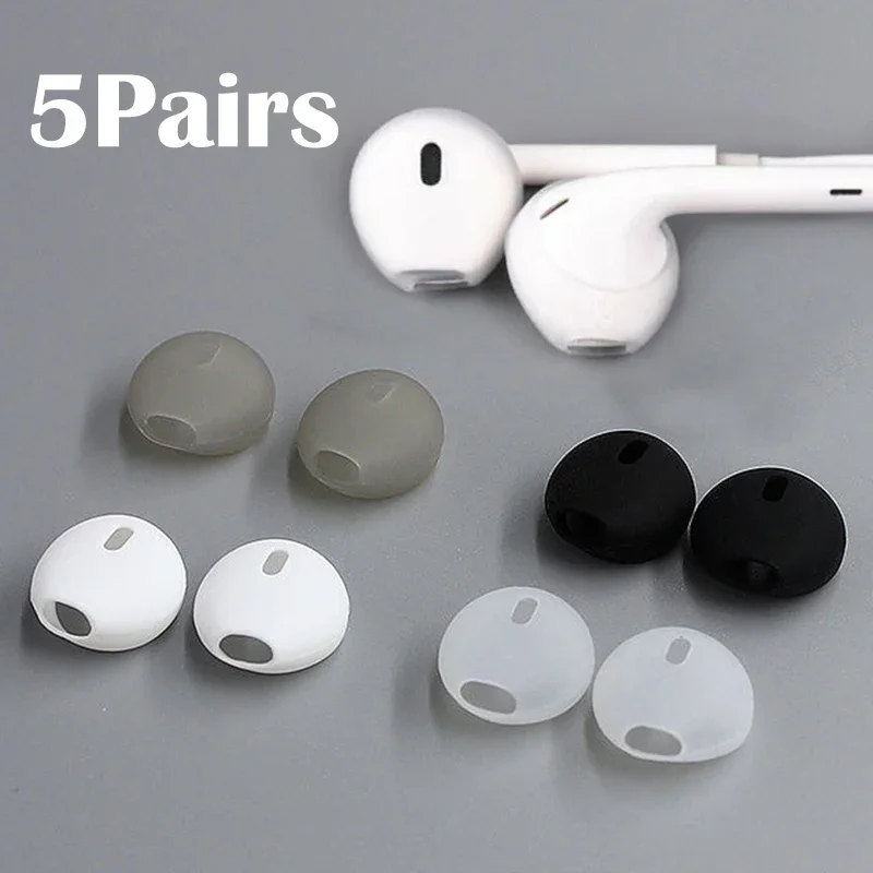 1-5Pairs Earphones Silicone Anti-Lost Ear Caps For Airpods Headphones Headset Eartip Earbuds Soft Replacement Earphone Cap Cover