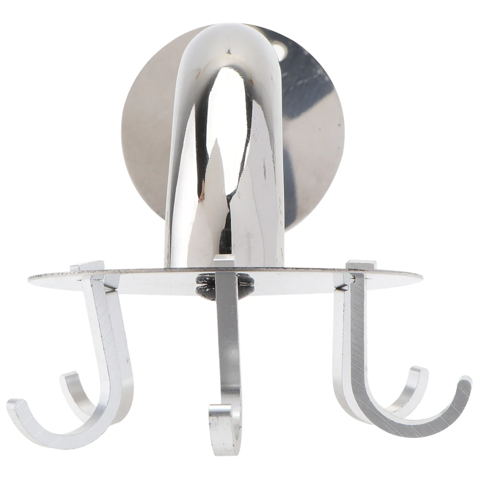 

1Set Stainless Steel No Punching Rotating Hook Space Saving Wall Hanger Sturdy Bathroom Kitchen Multipurpose Anti Rust Household