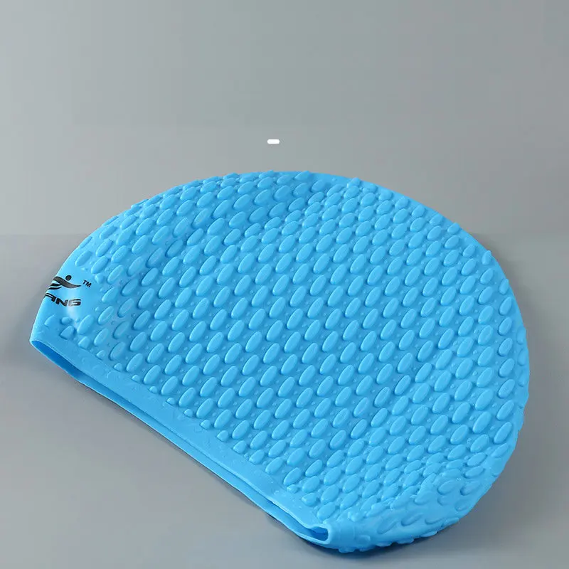 

Шапочка для плавания подходит для мужчин и женщин, взрослых, силиконовый материал большого размера, водонепроницаемая защита ушей, защита волос, улучшенная c