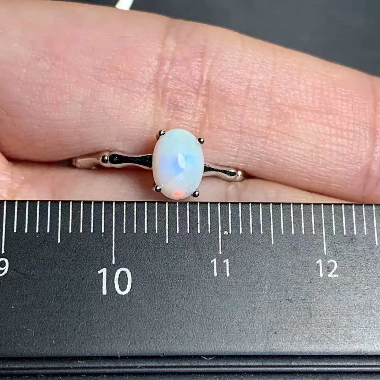 

SIMPLE STYLE natural fire opal Australia white copper Female Ring Jewelry for Women Gift Wholesale Luxury Vintage Fine