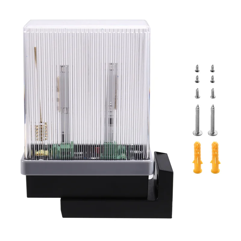 Security Protection Led Flash Blinking Strobe Warning Light 12V-265V AC DC Gate Door Lamp