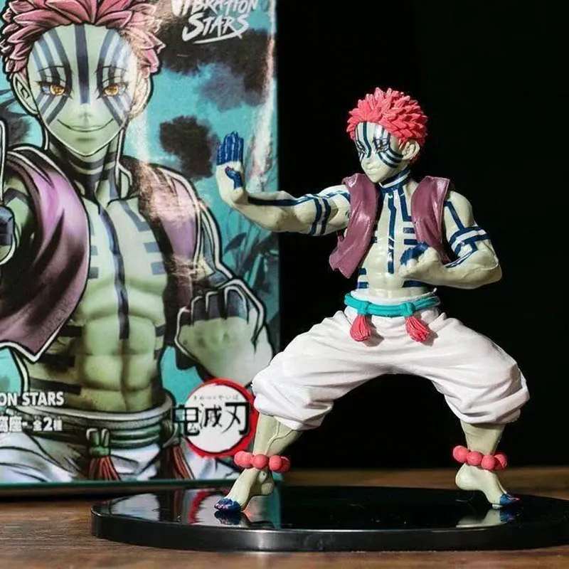 Anime Demon Slayer Figure Model Toy Juuni Kitsuki Akaza Battle Figure Doll Desktop Decoration Collection Gifts view 4