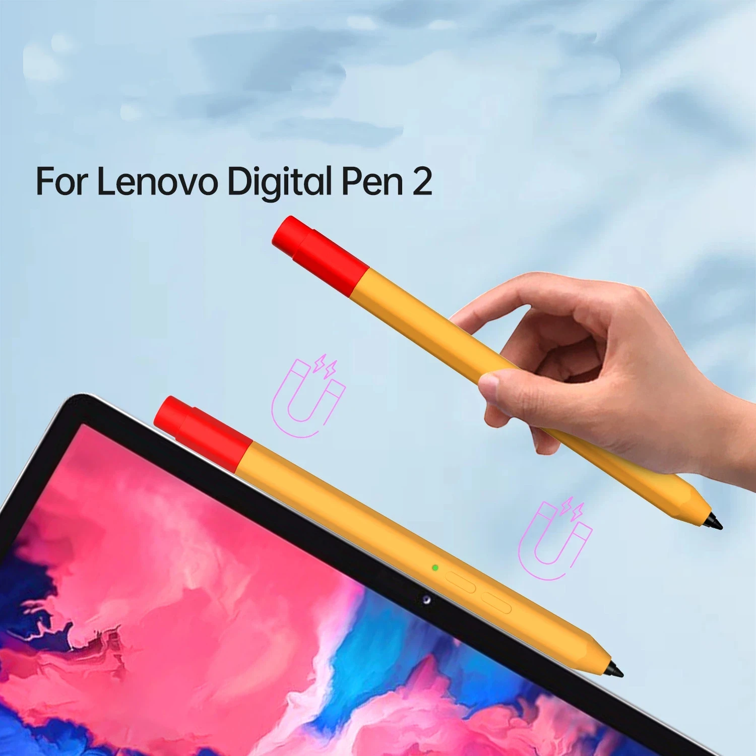 New Capacitive Silicone Touch Pencil Cover Colorful Tablet Pen Holder for Lenovo Digital Pen 2 Case