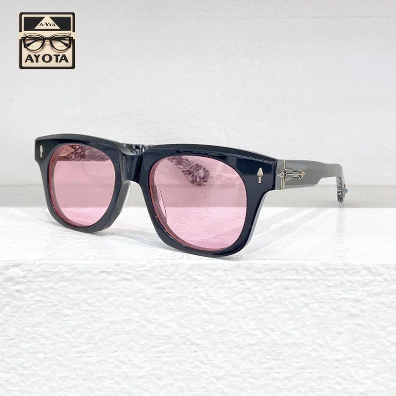 Luxury Brand Fashion Multi-color Sunglasses Men High Quality Hand-made Square Acetate Outdoor UV400 Protective SUNGLASSES Women