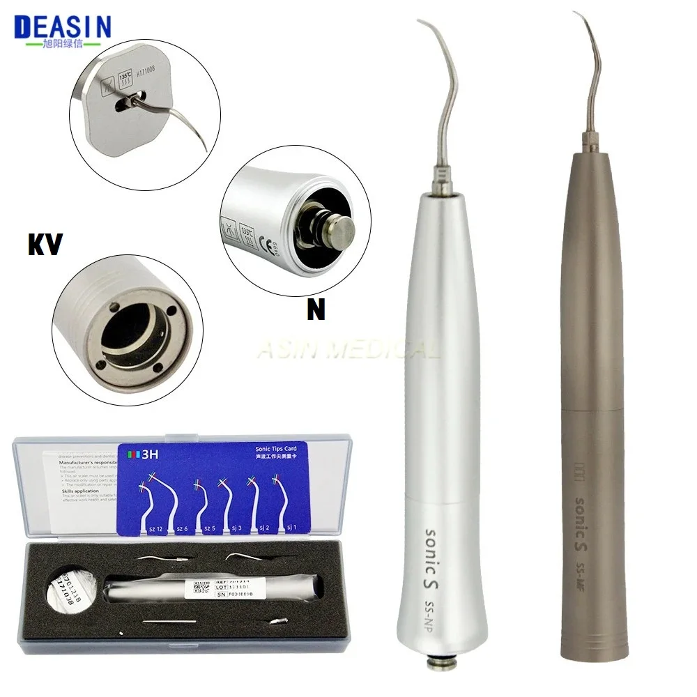 Dental High Quaility Ultrasonic Scaler for N* / KV Coupling Handpiece SONIC S With 3 Tips Teeth Cleaning Whitening Pen