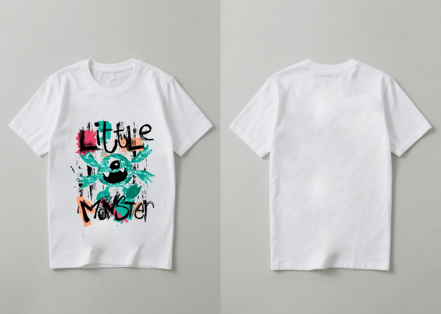 

2025 Новая модная и модная рубашка с короткими рукавами и принтом в уличном стиле Monster Graffiti, повседневная и свободная, в стиле Unisplus