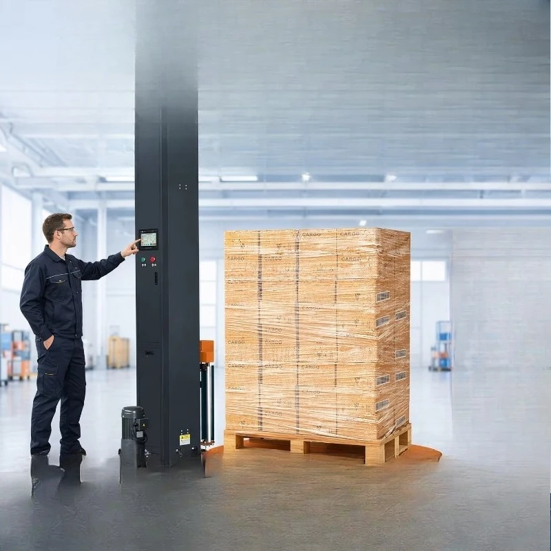 Portable high-productivity energy-saving automatic carton packaging machine for logistics