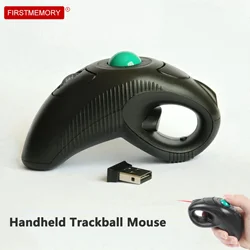 New Wired Laser Trackball Mouse 2.4G Thumb Control Handheld Wired Mice Portable 1600DPI Finger Handhold Mouse For Laptop PC