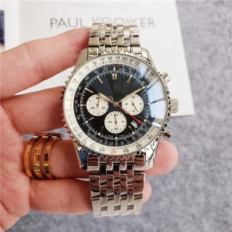 Fashion Multifunctional Chronograph Automatic Date Boutique Stainless Steel Men's Watch Luxury Business Watch