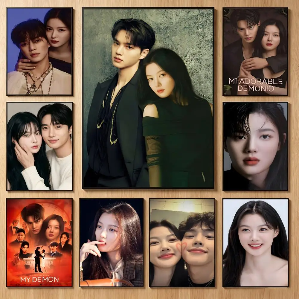 Heartfelt Kdrama M-My Demon Poster Classic Self-Adhesive PP Wall Sticker for Living Room Bar Decor Gift