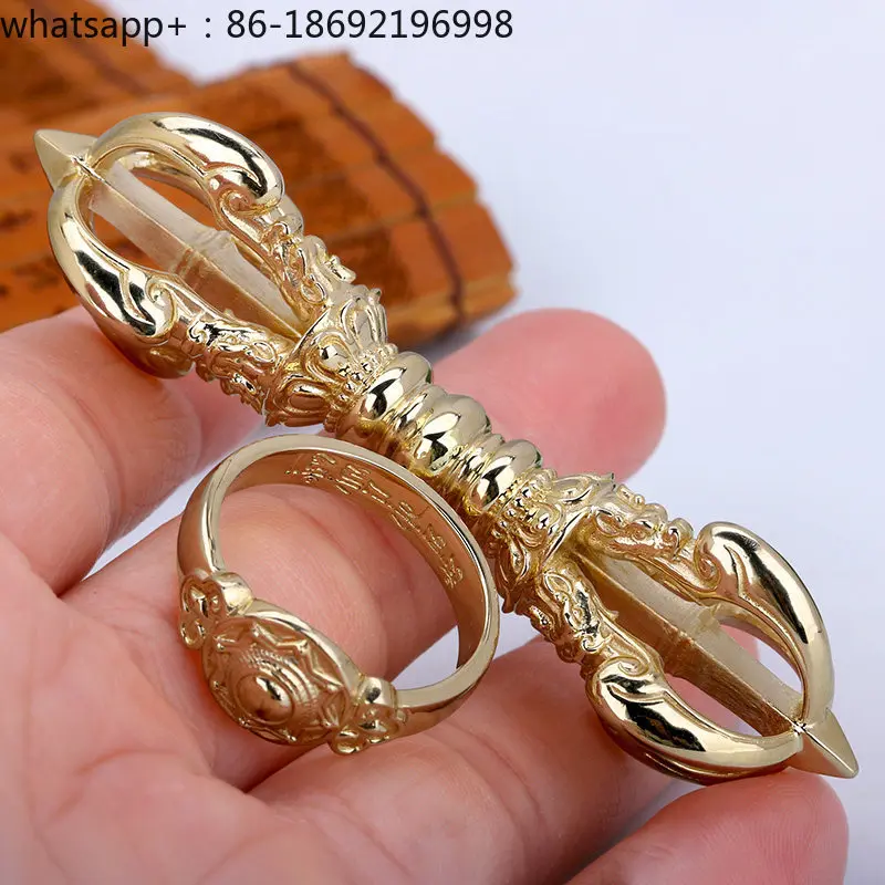 anello-tibetano-in-ottone-con-diamanti-lavorazione-artigianale-lucidata-a-mano-anello-a-cinque-fili-con-diamanti