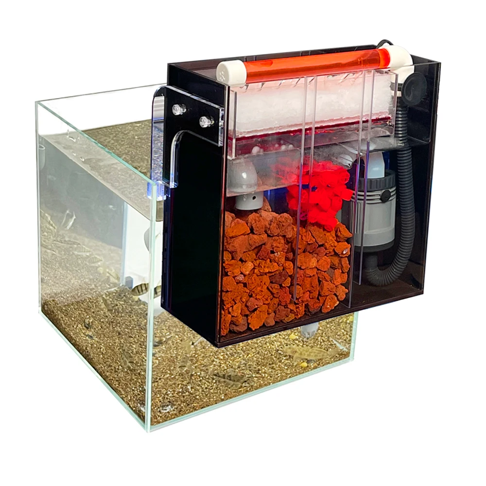 

Dry wet separation drip box wall mounted fish tank